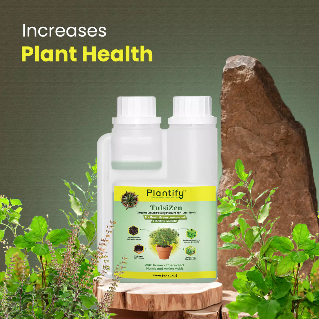 Plantify TulsiZen - Organic Liquid Potting Mixture for Tulsi Plants